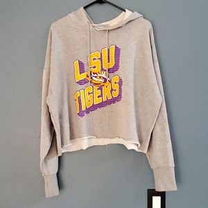 Cropped LSU Tigers sweatshirt